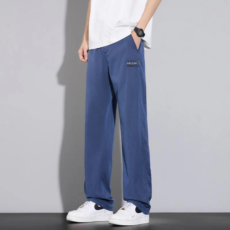 LOzP休闲裤子男款2025夏季新款百搭宽松大码直筒运动男士长裤