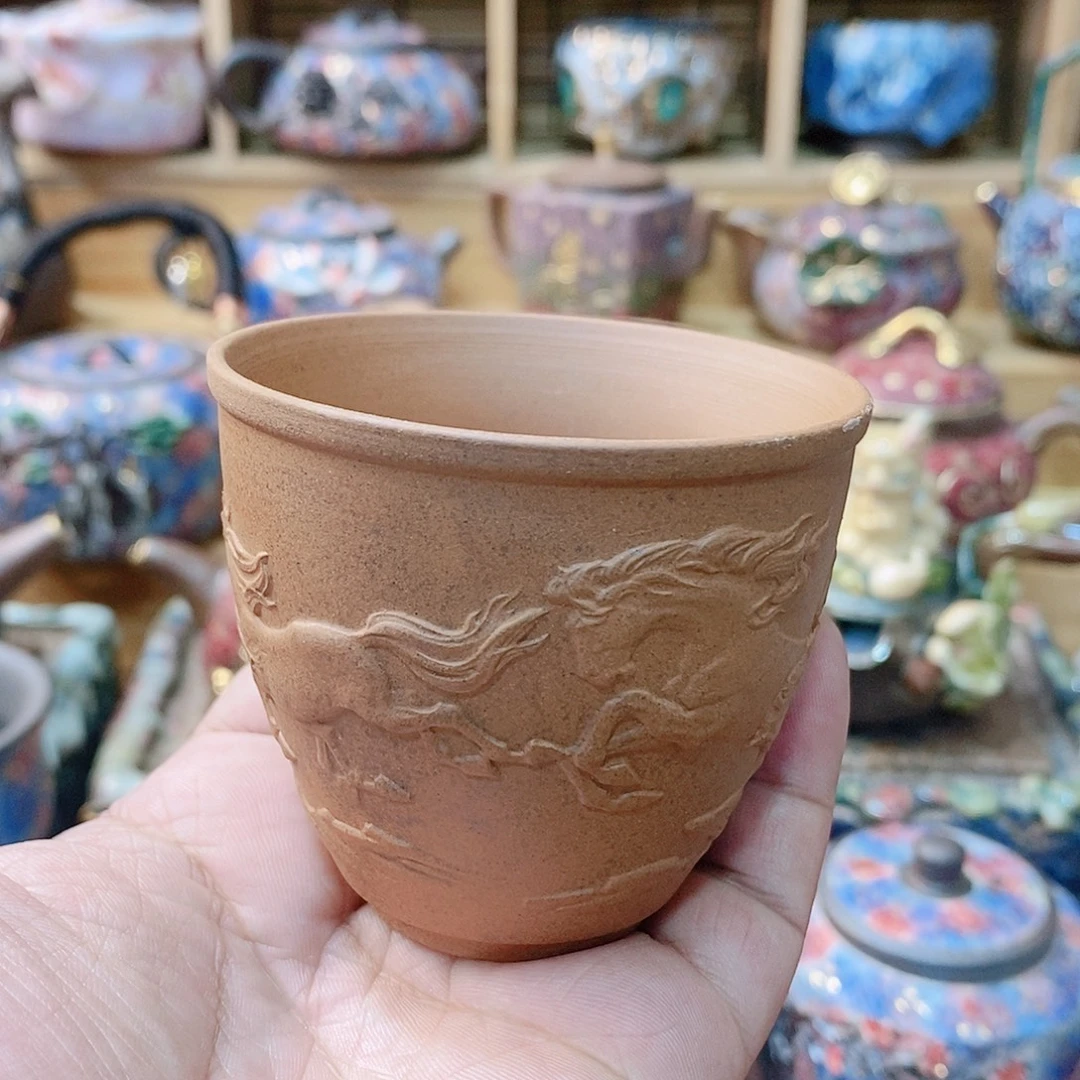 粗陶志野柴烧茶器