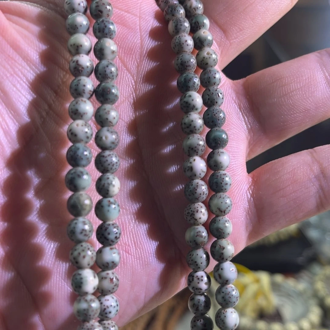 星月菩提吊坠绿冰圆珠6. 108