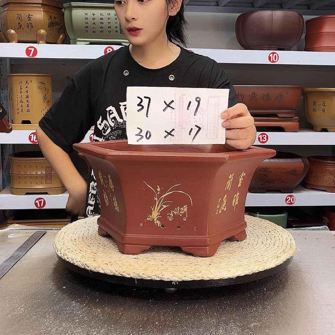 紫砂花盆紫砂花盆