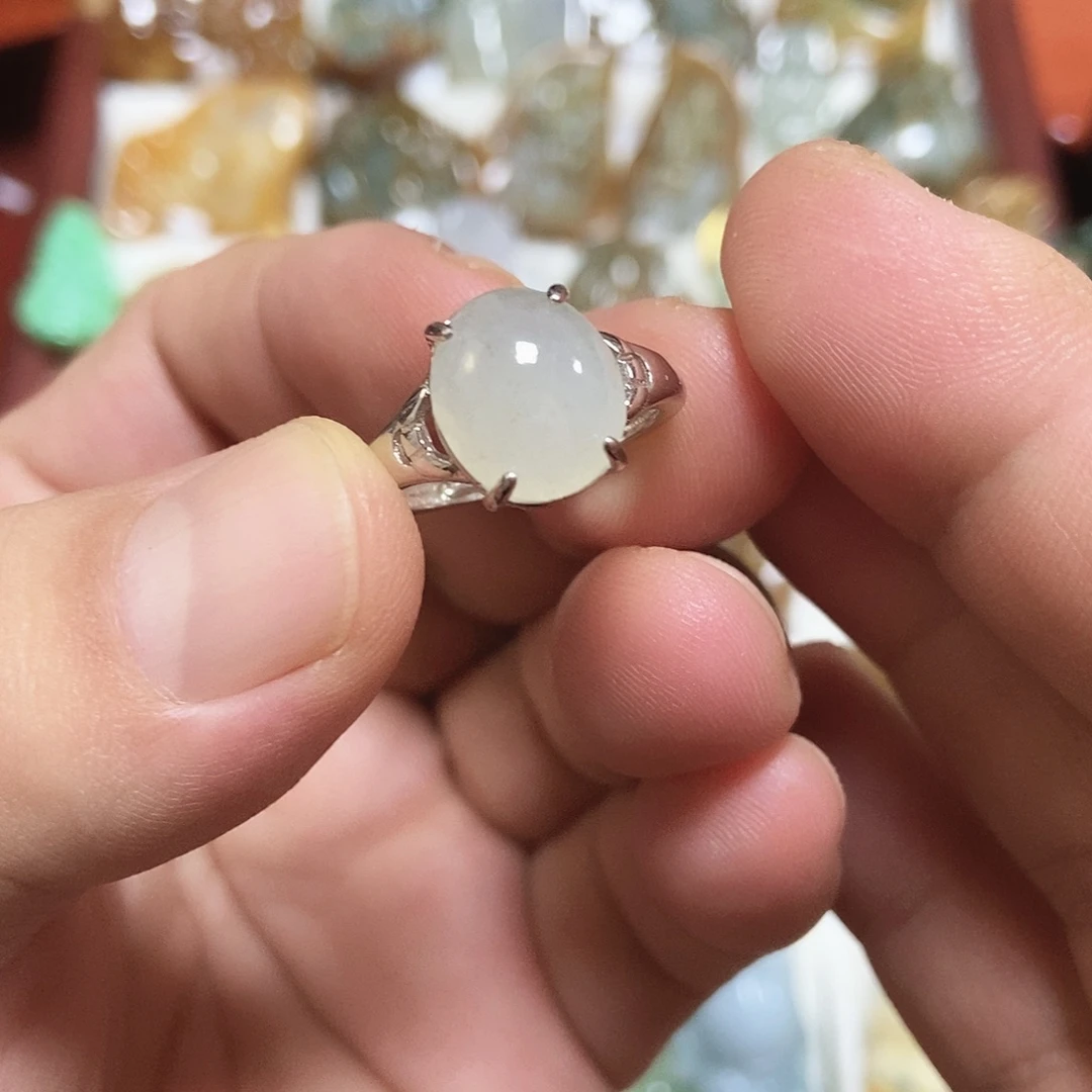 翡翠未镶嵌挂件翡翠戒指