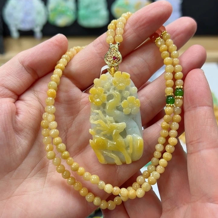 颈饰未镶嵌翡翠吊坠