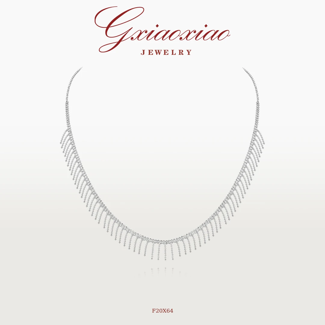 G XIAOXIAO 气质高级优雅睫毛流苏锁骨项链 F20X64 F20X65