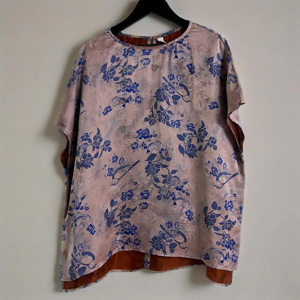 新款轻奢优雅提花桑蚕丝显瘦上衣25132