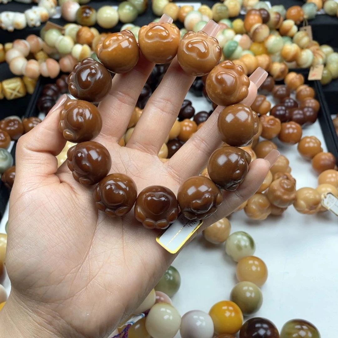 白玉菩提手串瑕疵不退不换