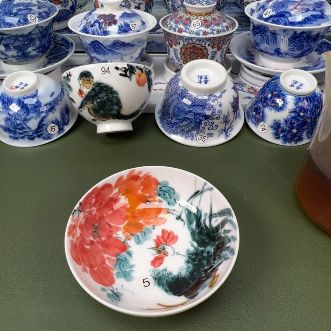 陶瓷景德镇纯手工纯手绘茶具木木5
