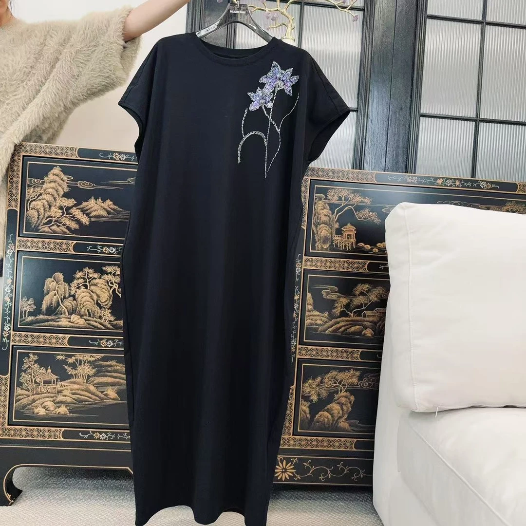 Betty Bairn【枫雁引】高端定制无袖长款连衣裙25B-BW8013