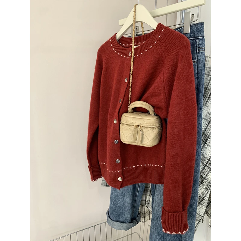 3688气质百搭毛衣女新款外搭小个子上衣针织纯色