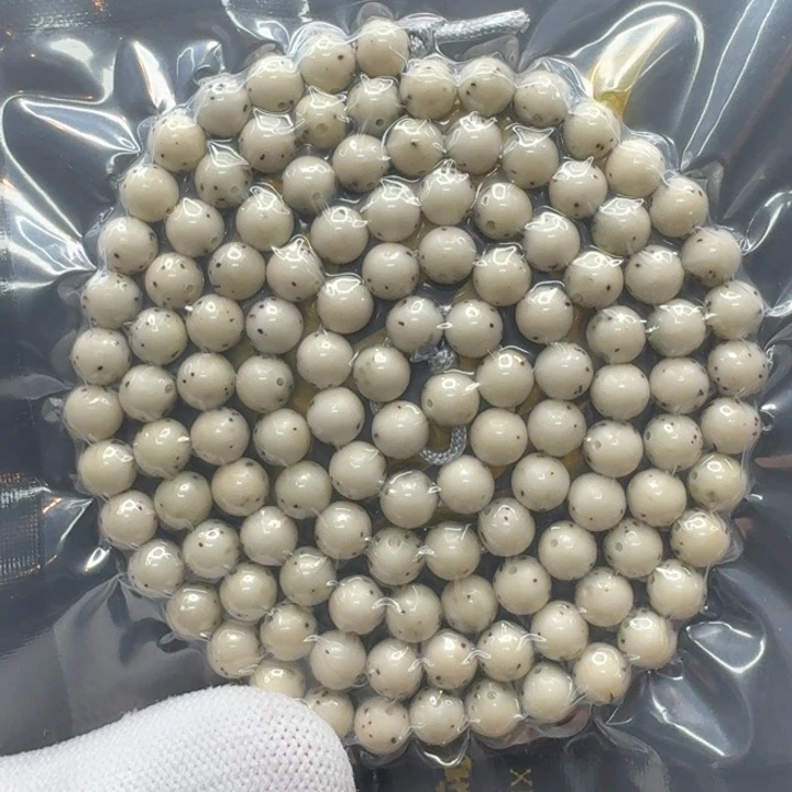吊坠星月菩提211一物一图冰白绿背通体龙蛋7圆108