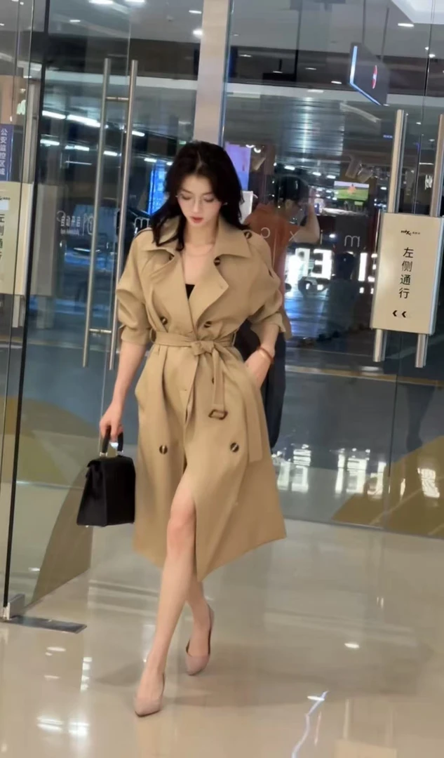 2025秋季新款风衣外套女高级显瘦收腰显瘦小个子百搭不挑人气质