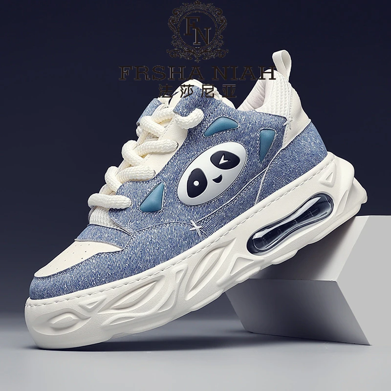 法莎尼亚男士运动休闲鞋厚底增高款春季新款潮流百搭男士休闲板鞋