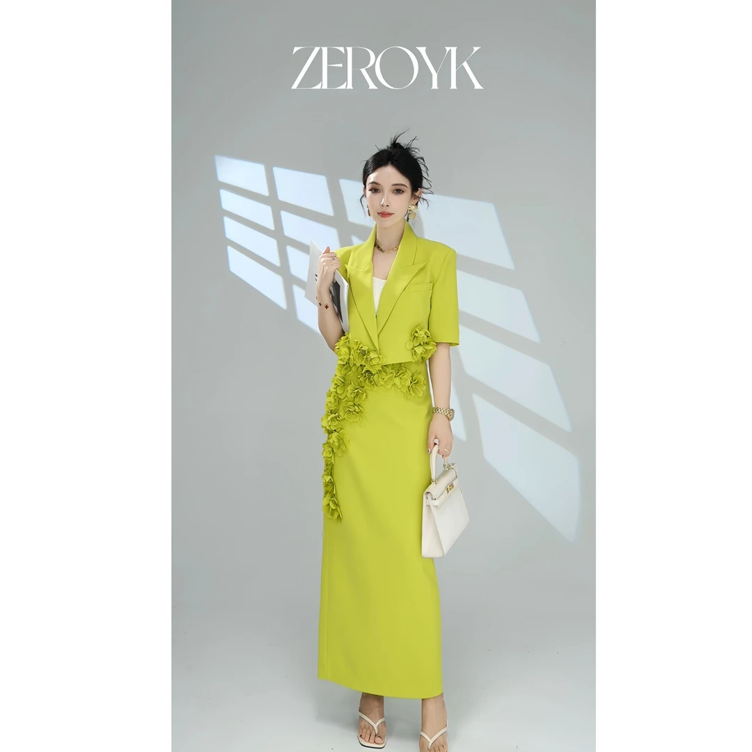 ZEROYK深圳南油显瘦气质轻奢时尚夏季设计师套装