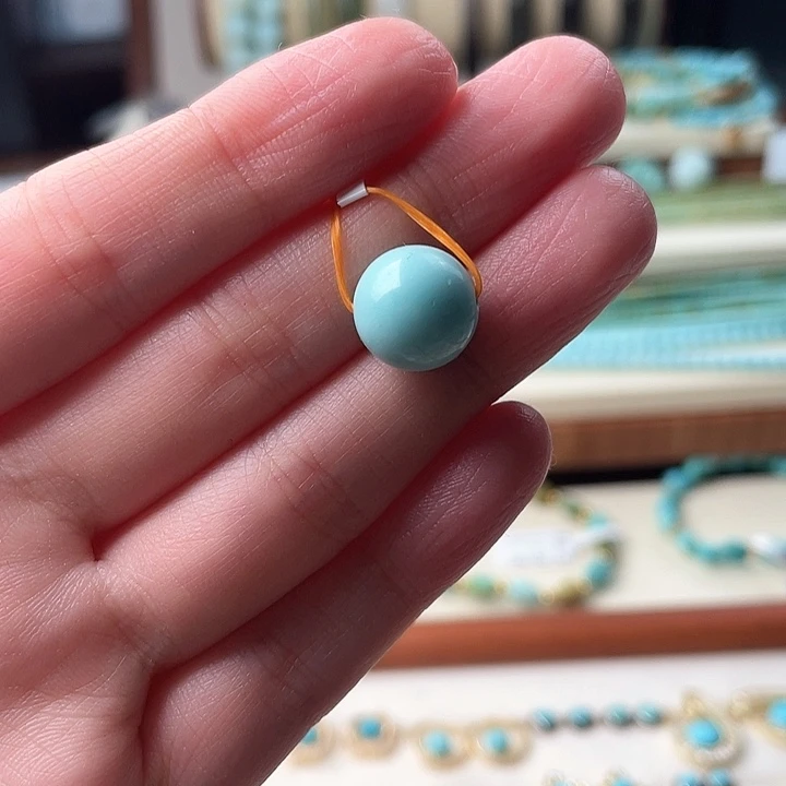 绿松石未镶嵌圆珠配饰