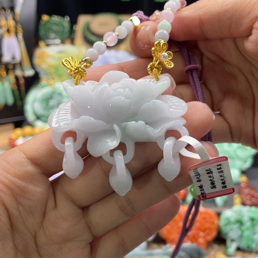 翡翠颈饰未镶嵌代编织