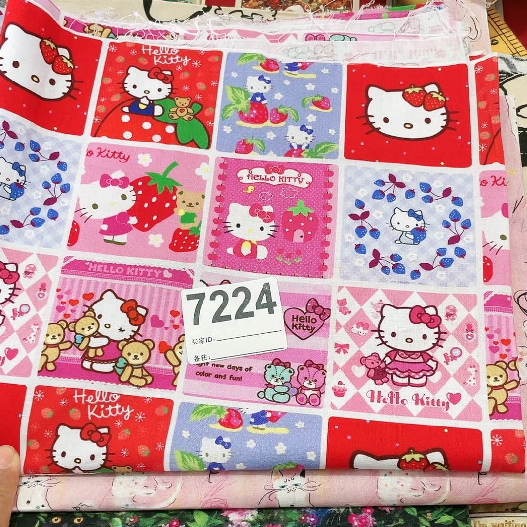 b****n一米价纯棉平布1.1米宽果子布艺小块