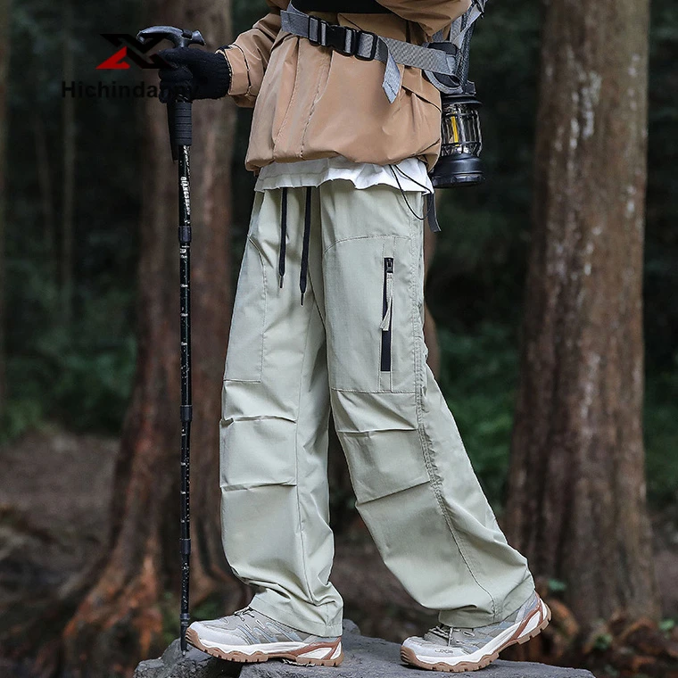 HICHIN户外运动冲锋裤男士春秋季新款工装裤潮牌防风登山休闲裤子