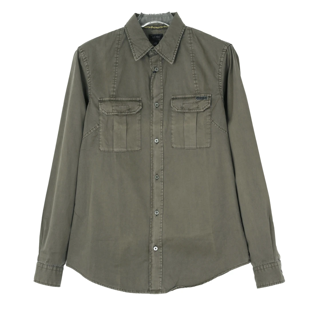 ARMANI JEANS 阿玛尼翻领工装纯棉衬衫U6C62SMW7