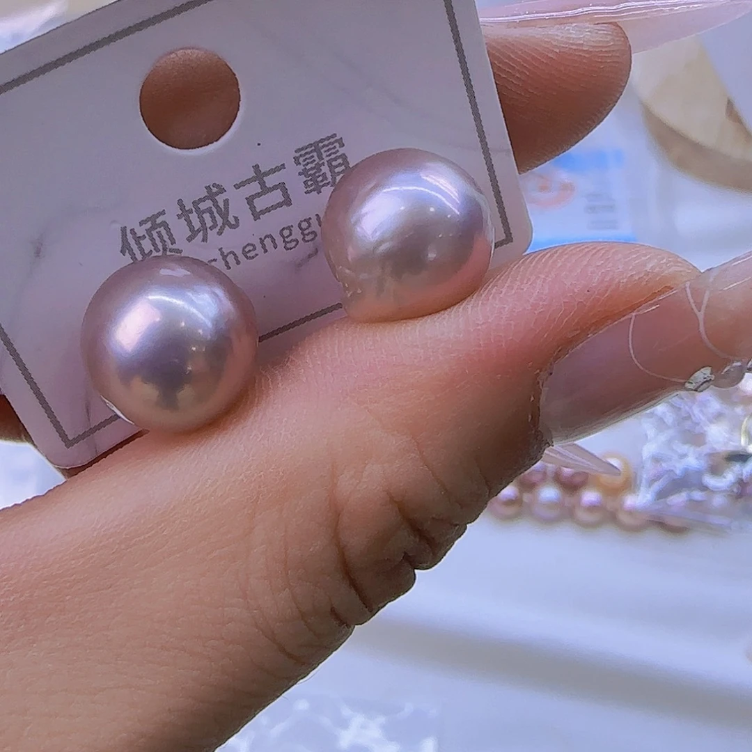 银S925镶嵌项链定制525淡水珍珠