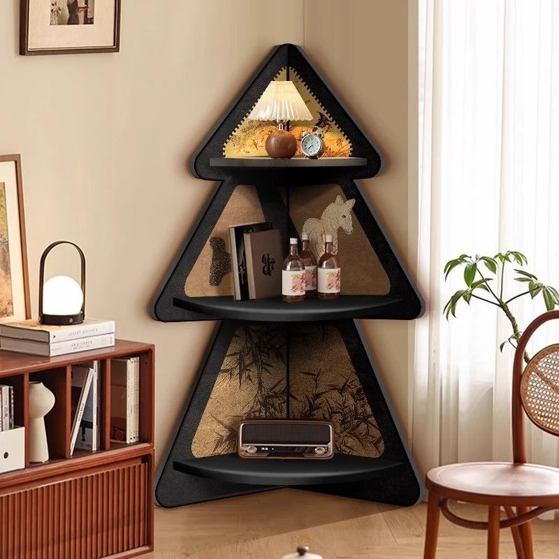 圣诞节装饰品摆件拐角圣诞树收纳柜转角夹缝置物架氛围感节日礼物