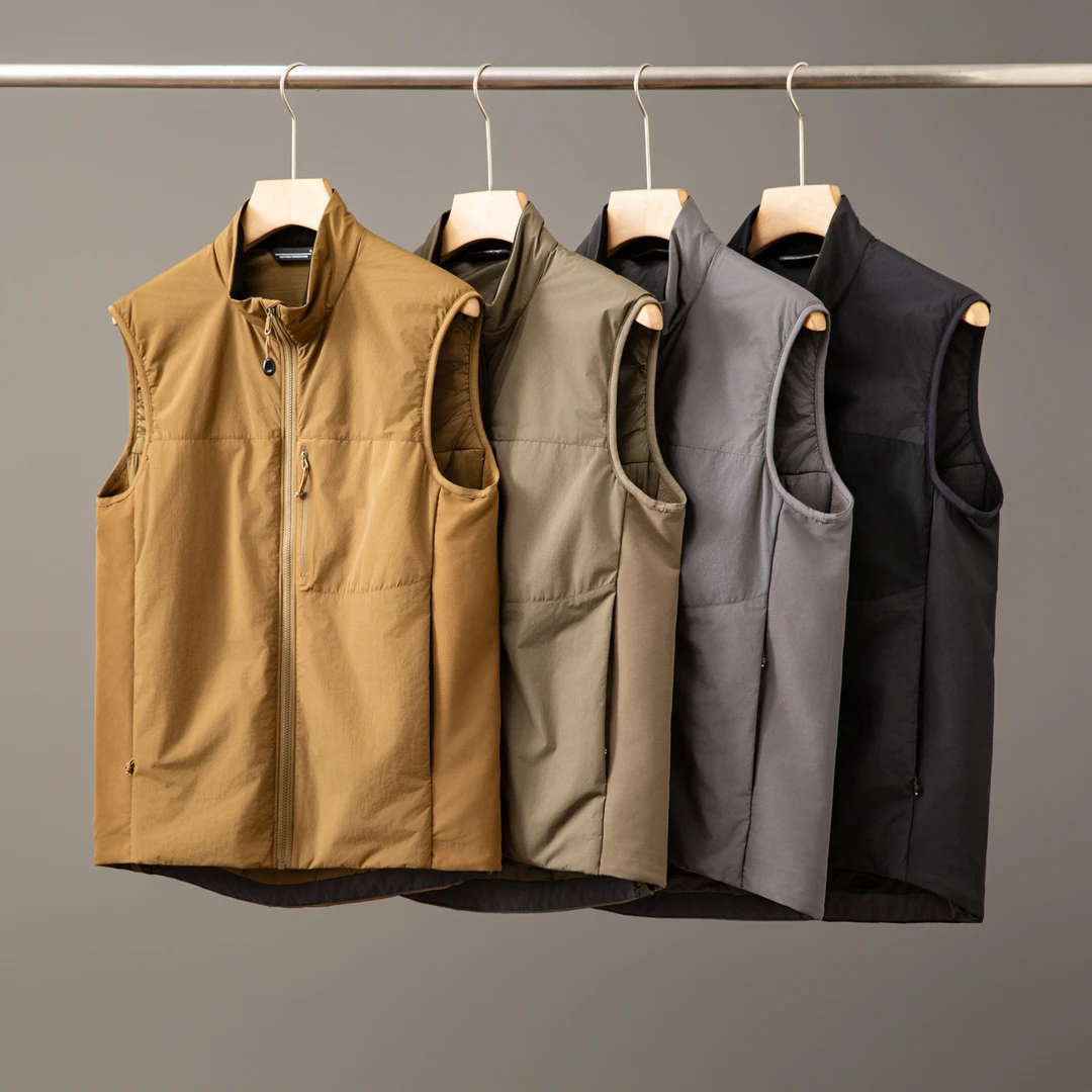 3M新雪丽棉！男士防风防水轻盈保暖透气立领纯色百搭户外运动马甲