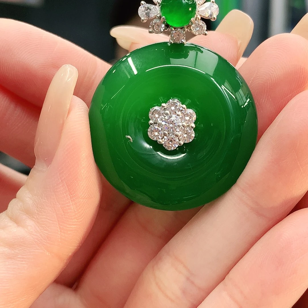 银S925镶嵌吊坠玛瑙/玉髓