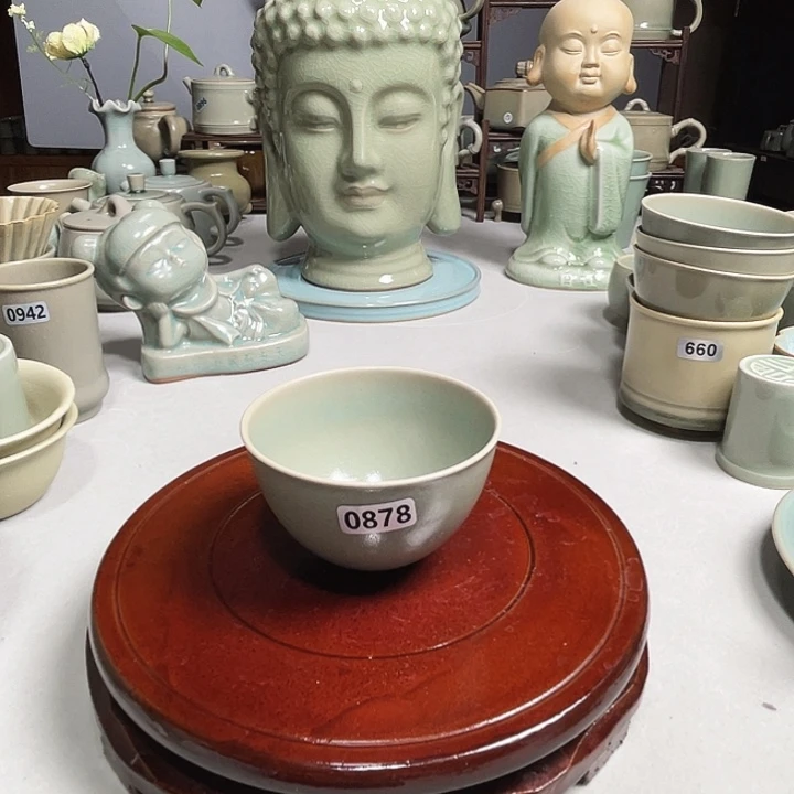小***麻鸡心杯柴烧仿古釉111