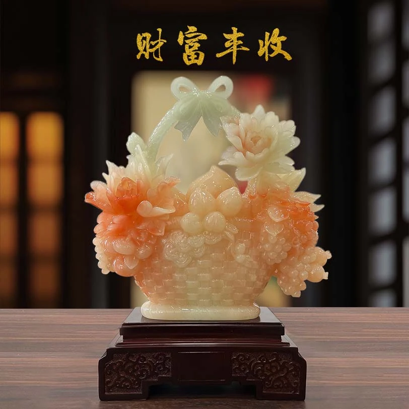 财富丰收金玉满堂硕果累累牡丹花开吉祥玄关客厅摆件MT-MT24023