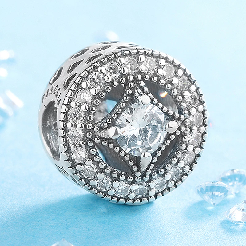 925银银制品 潘家s925银手链串珠复古白色散珠轻奢镶嵌氛围感配饰