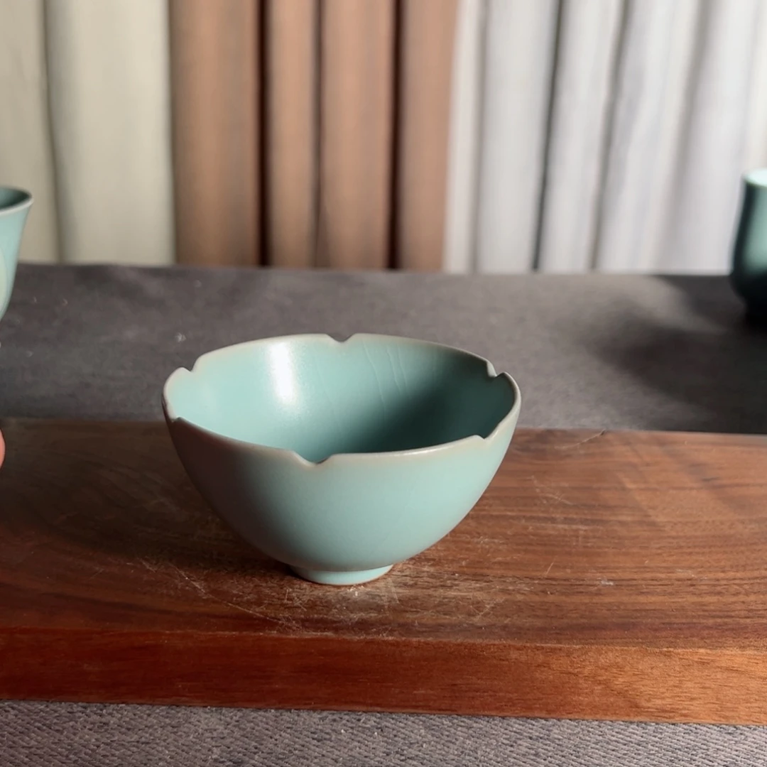 杯王学良老师葵口鸡心盏