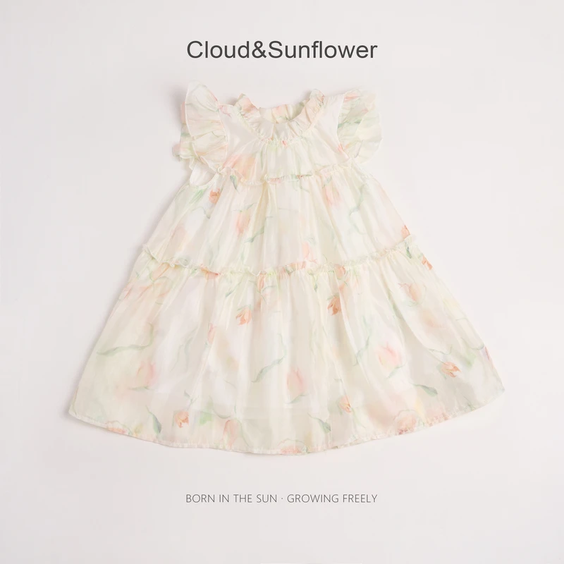 【云朵小葵】女童小女孩甜美高级郁金香公主裙洋气连衣裙88212