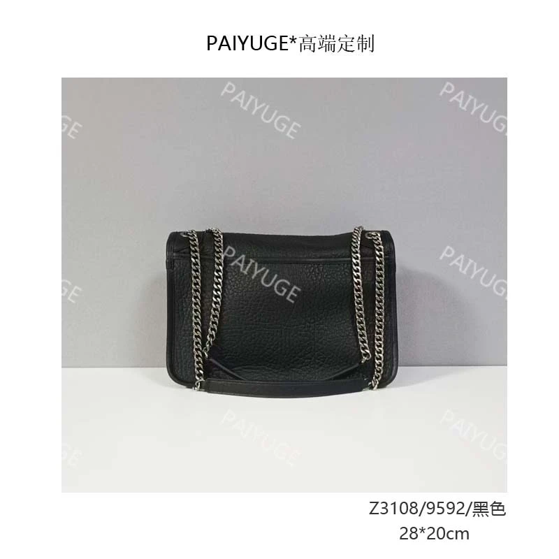 Z3108/9592/黑色 Paiyuge高端订制女士单肩斜挎包手提包1871