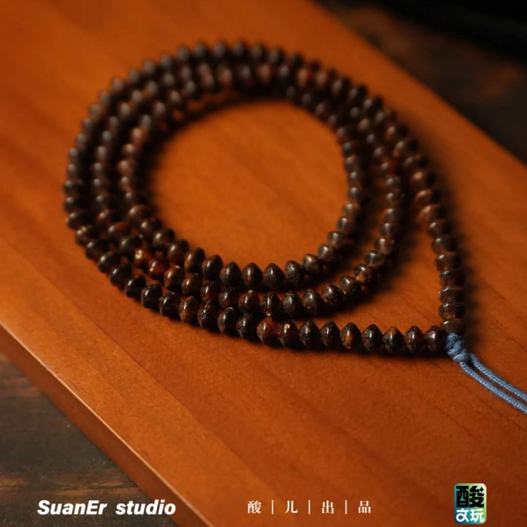 酸儿文玩·精工级赤金飞碟7*5星月长串