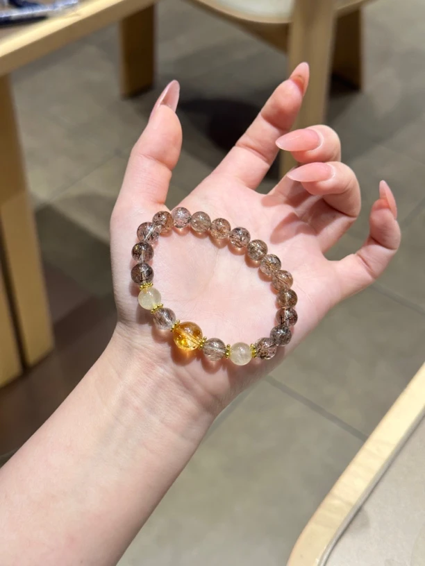 黑金超七➕黄水晶 ➕金发晶 招财组合