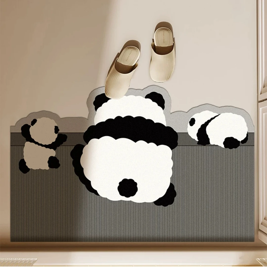 硅藻泥吸水垫软垫可爱卡通动物脚垫子卫生间门口防滑浴室吸水地毯