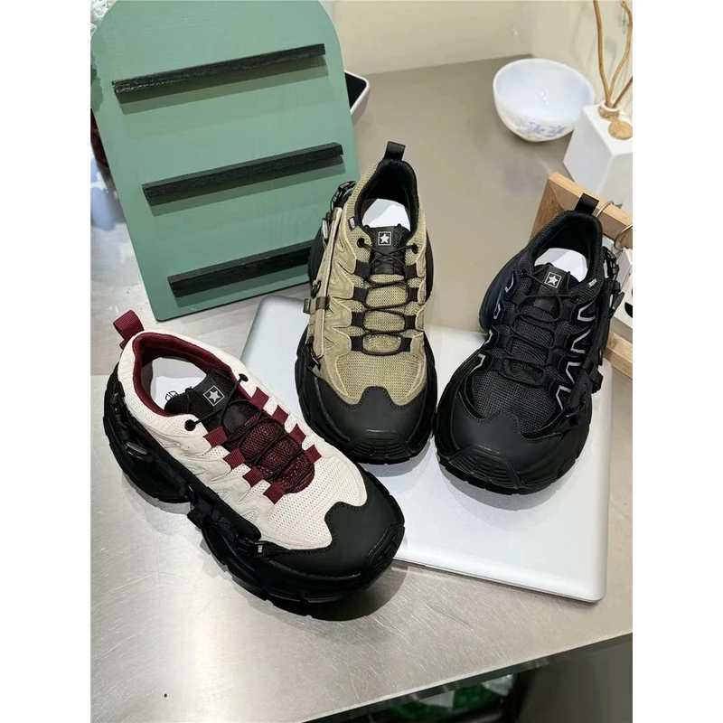 2025新款增高休闲运动舒适真皮网面透气老爹鞋60-31