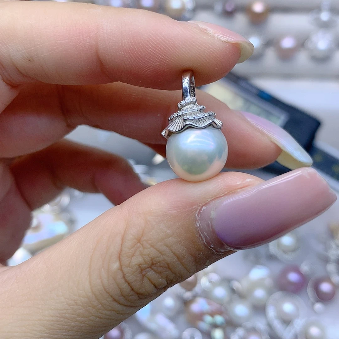 【闪购商品】淡水珍珠银S925镶嵌颈饰