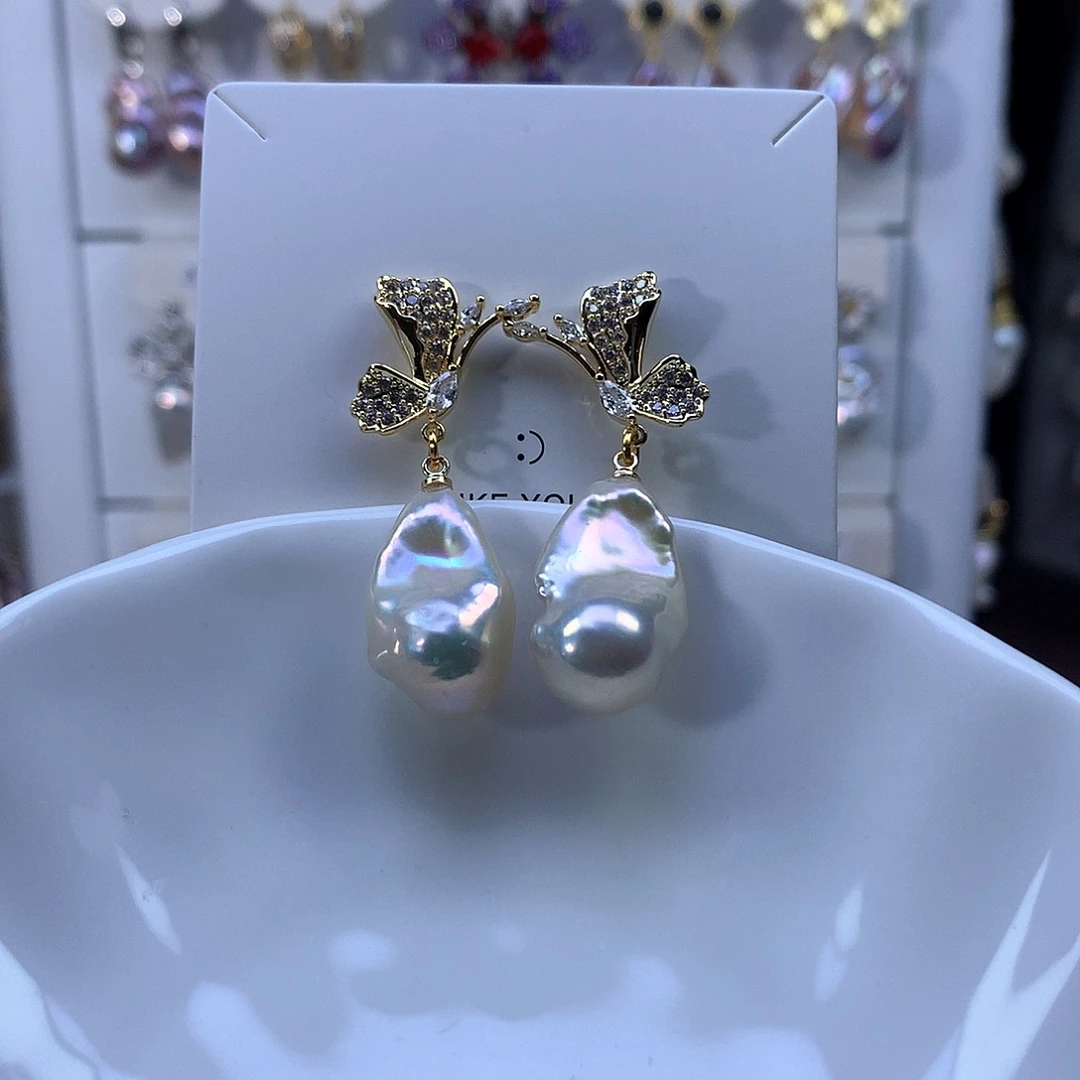 淡水珍珠合金耳饰特价4054