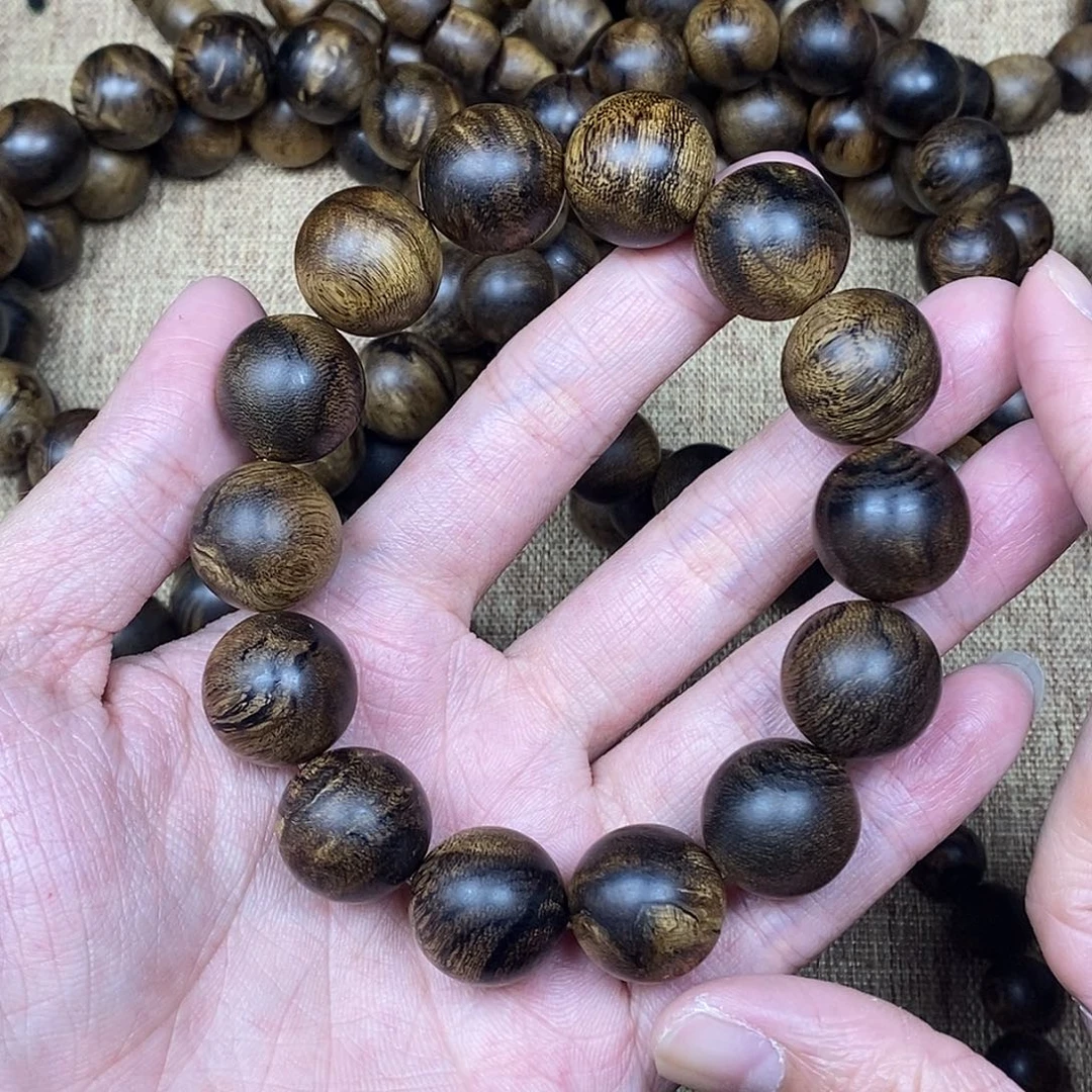 沉香手串竹*越南芽庄白棋楠