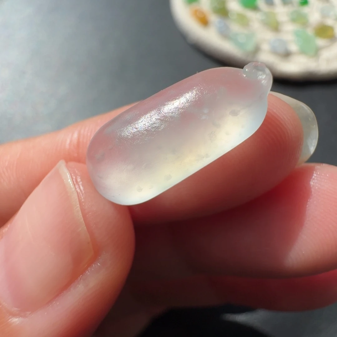 定制翡翠未镶嵌高冰雪花棉福瓜