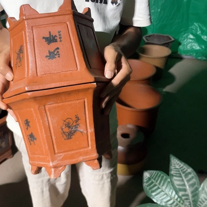 25红清雅六方X2花盆