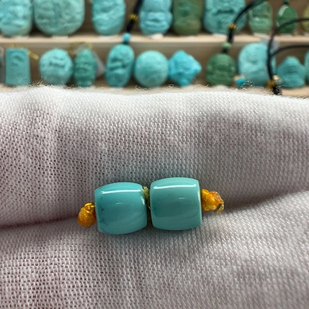 未镶嵌绿松石直切珠6.4x6.2 m m