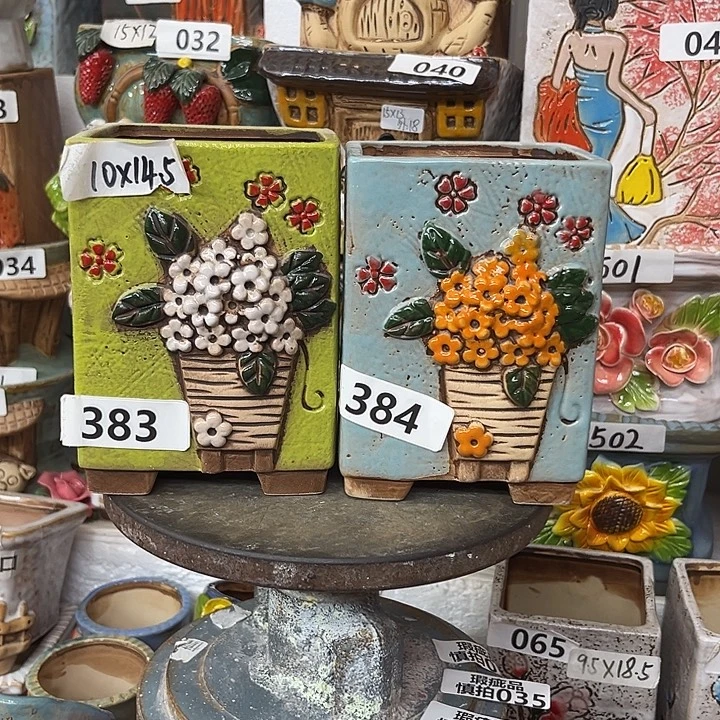 粗陶材质多肉花盆