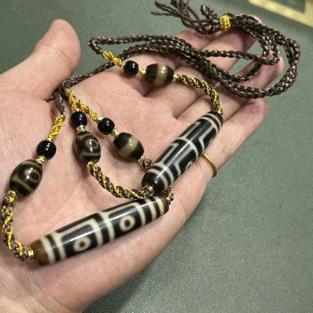 【曹美丽精选】H87596-四眼珠珠脖挂-13*58mm-多样性发其一