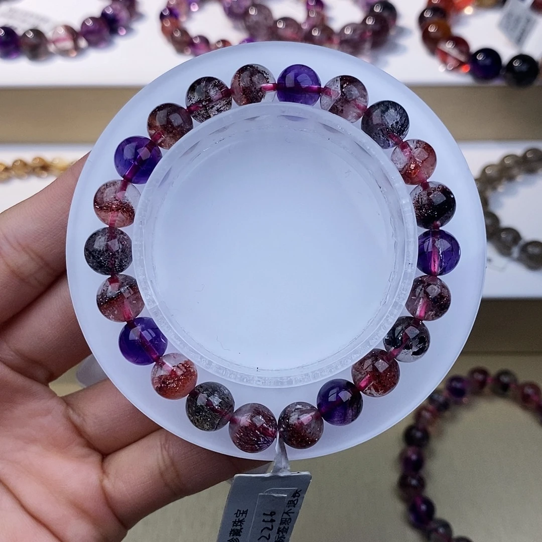 水晶手链未镶嵌黑加仑超七8+