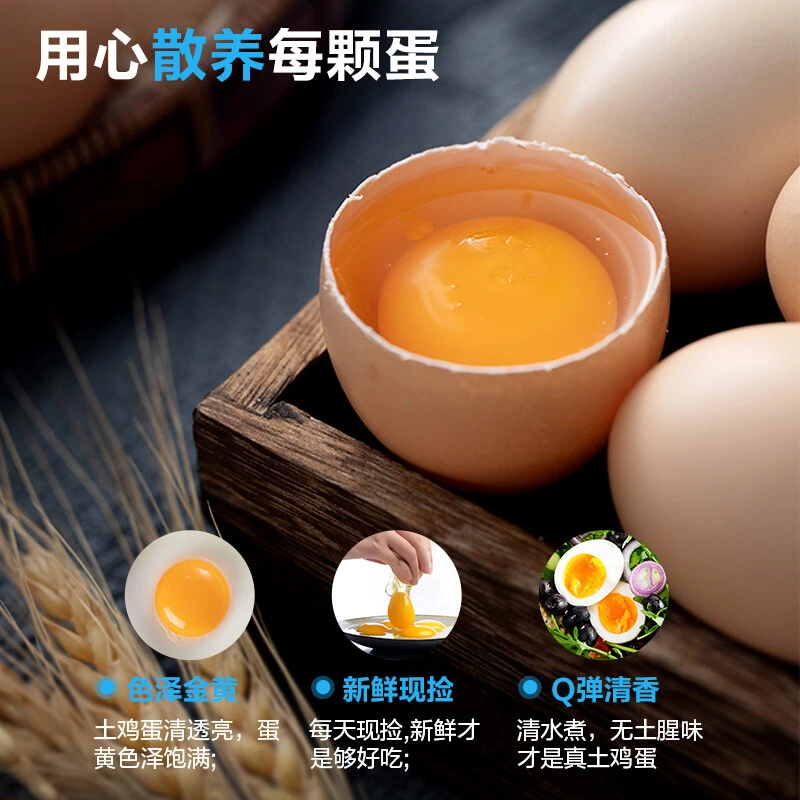 鸡蛋40-50g新鲜土鸡蛋20枚农家散养谷物正宗草鸡蛋柴鸡蛋批发