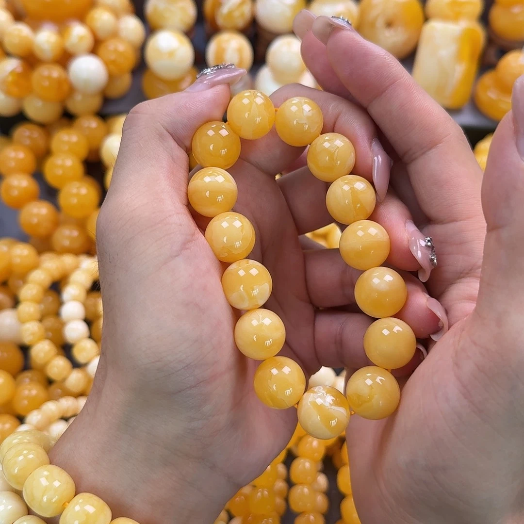 蜜蜡未镶嵌珠宝奇石同料15mm