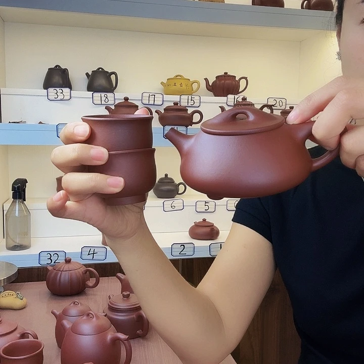 胡***坤茶壶紫砂景舟石瓢230毫升半手，一壶2杯