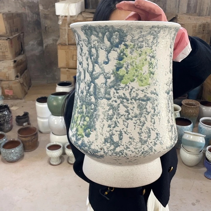 紫砂花盆正品口20高30