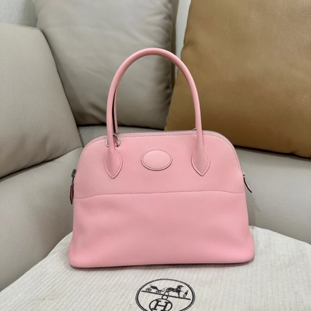 99新 Hermes/爱马仕 爱马仕樱花粉保龄球27单肩包