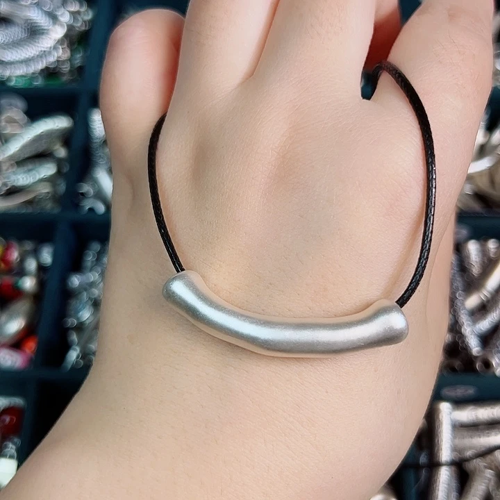 吊坠足银无足银999光面弯管